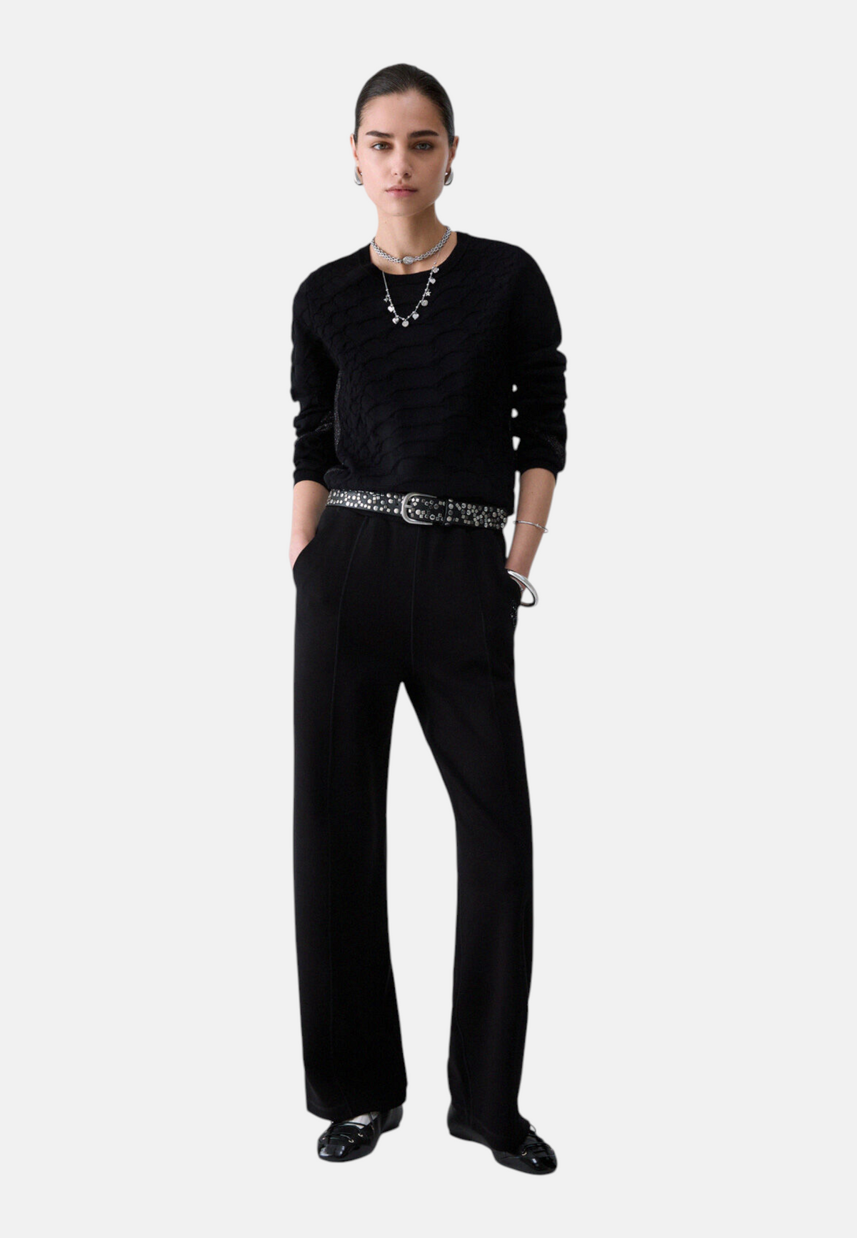 Pantaloni Tuta Donna Liu Jo Lunghi Wide Leg  TF6213J3958