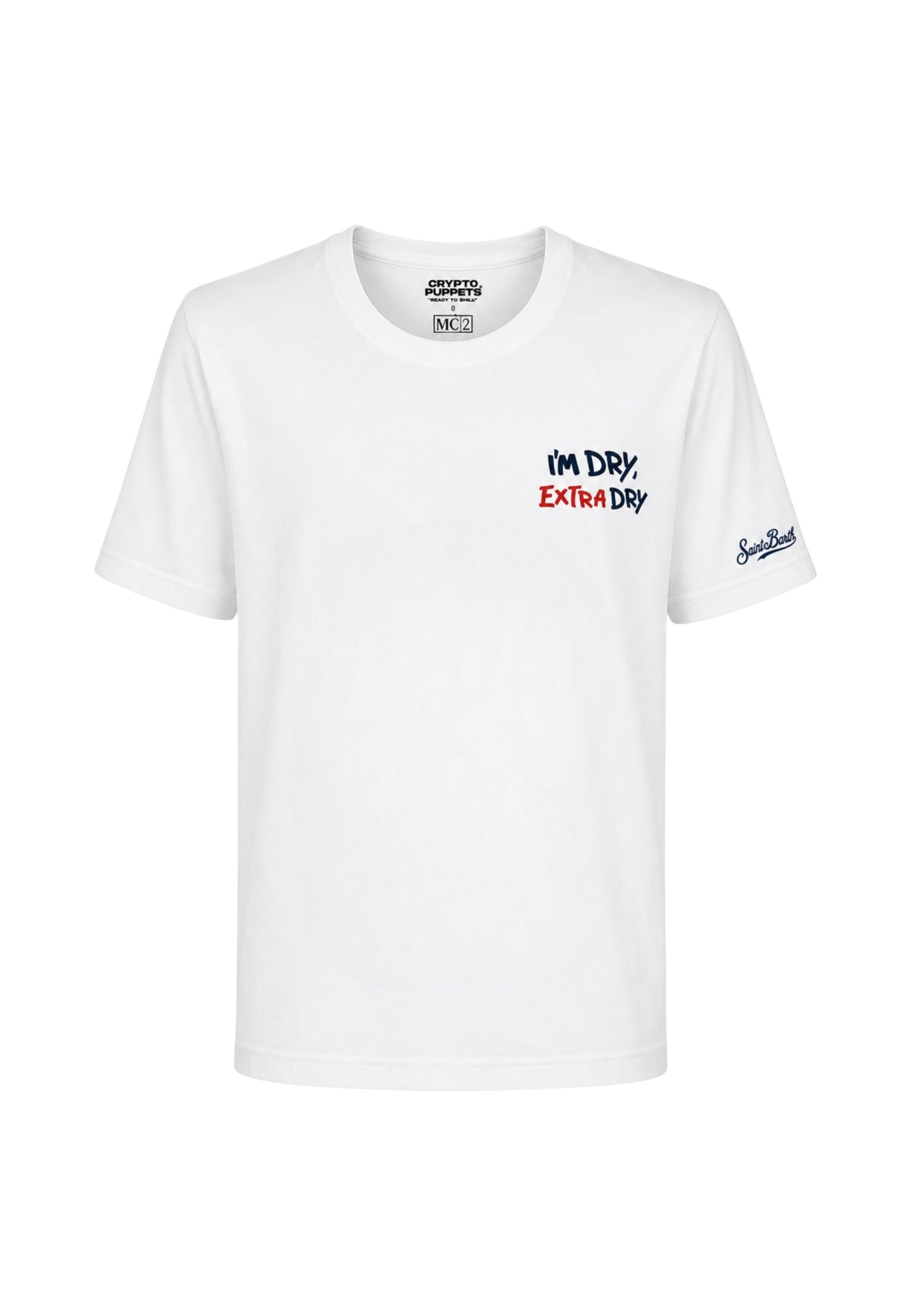 T-Shirt Manica Corta Uomo Mc2 Saint Barth Stampa/Ricamo Fronte E Retro Cpt Dry Cocktail Portland PRL0002
