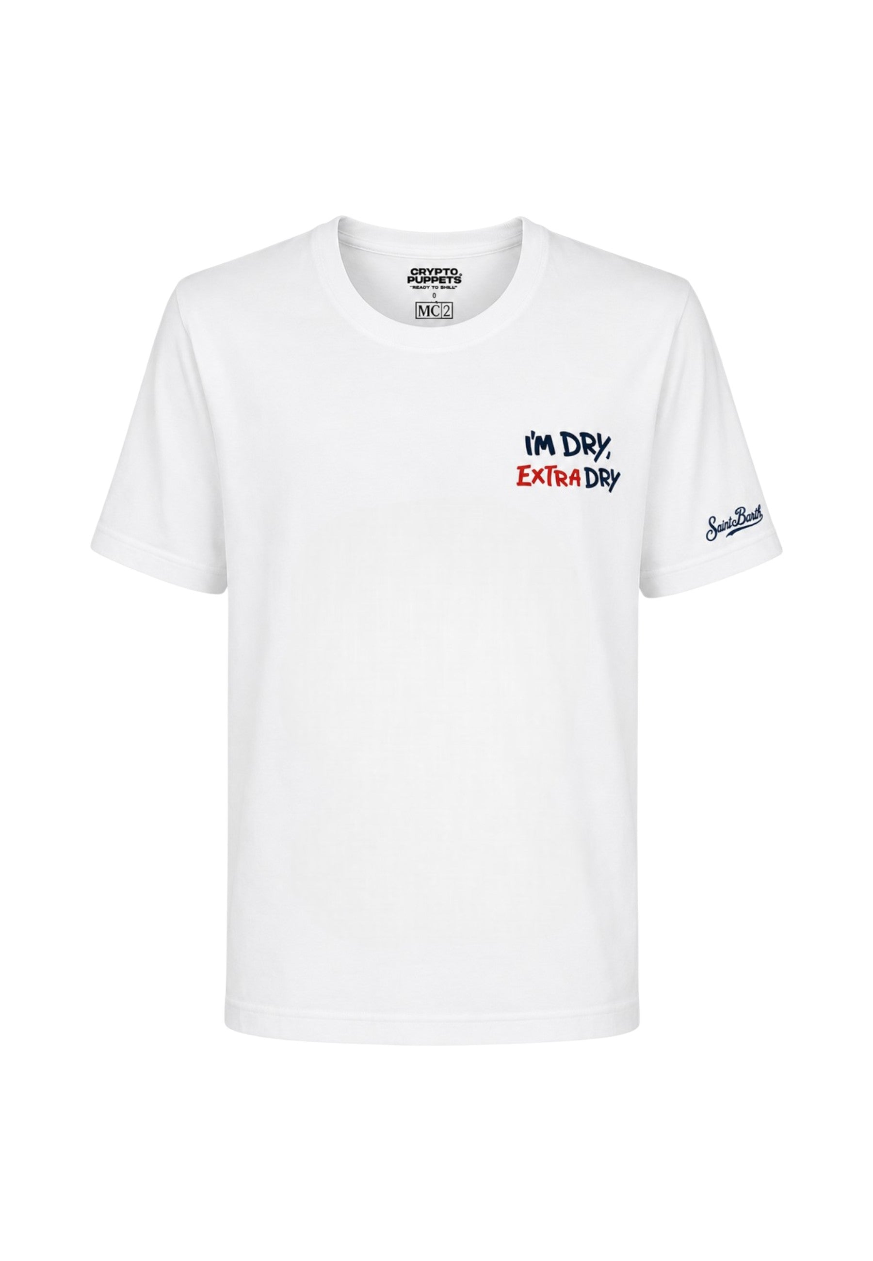 T-Shirt Manica Corta Uomo Mc2 Saint Barth Stampa/Ricamo Fronte E Retro Cpt Dry Cocktail Portland PRL0002