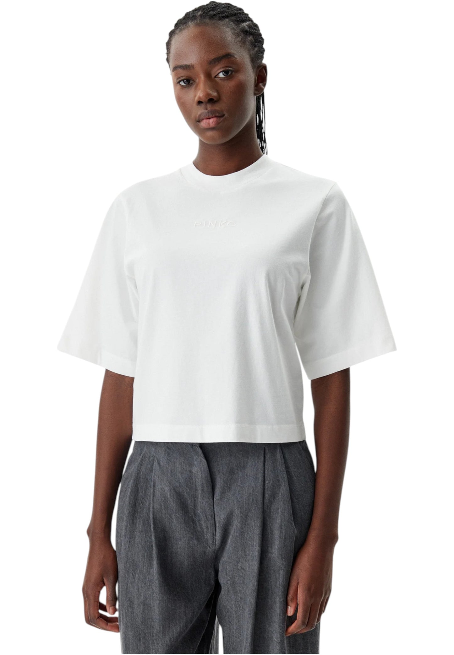 T-Shirt Manica Corta Donna Pinko Boxy Fit Niamey