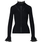 Maglia Collo Alto Donna Liu Jo A Costine Con Volant Sulle Maniche  CF6043MA82O