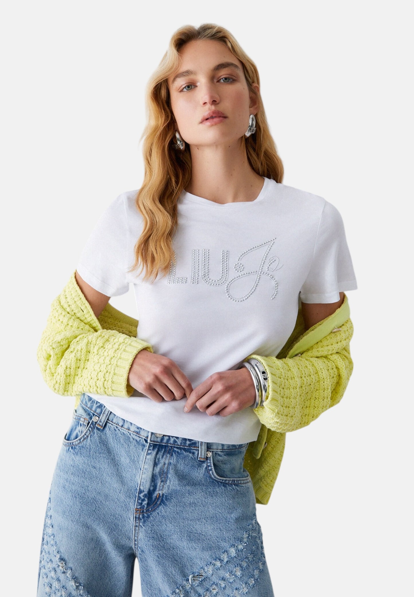 T-Shirt Manica Corta Donna Liu Jo Liujo Hotfixed Eco Line WA6491JS923