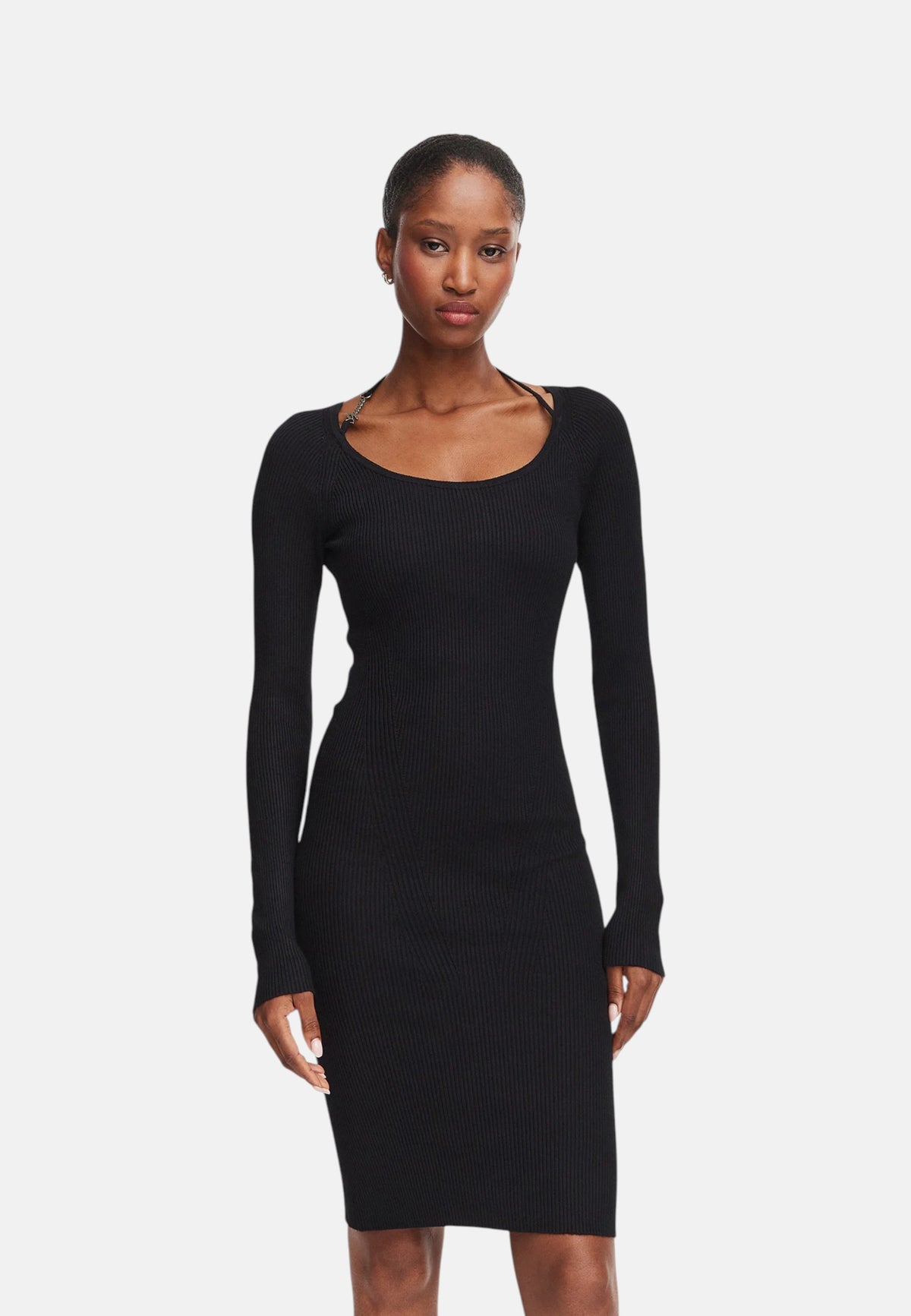 Vestito Corto Donna Guess In Maglia, Manica lunga Meghan W6YK33Z0968