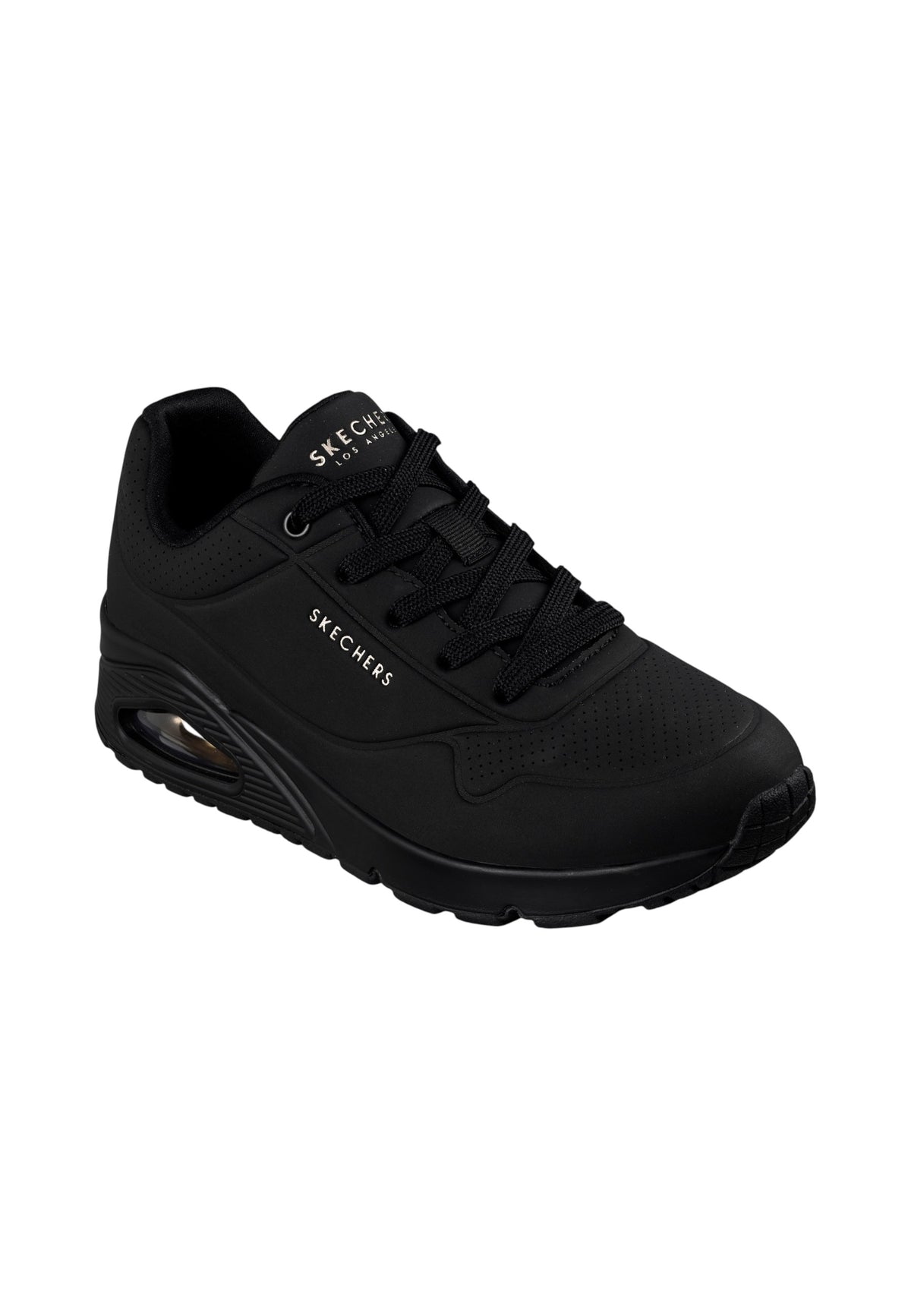 Sneakers Basse Donna Skechers Air-Cooled Memory Foam, Skech-Air, Intersuola ammortizzata ad aria, Zeppa nascosta, Tomaia traforata, Durabuck, Chiusura con lacci Uno - Stand On Air 73690