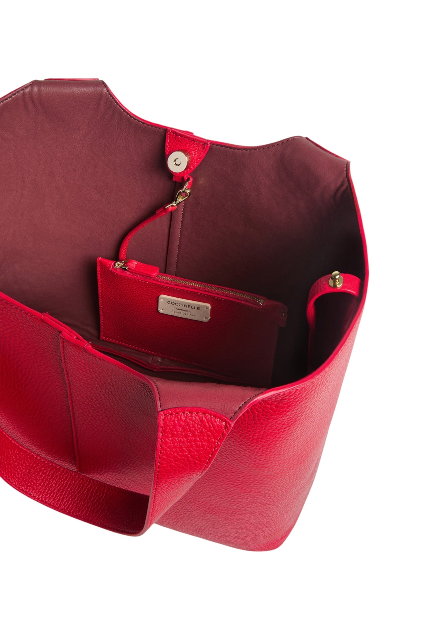 Borsa A Spalla Donna Coccinelle In Pelle Martellata Coccinelle C-Easy Large E1SHA110101