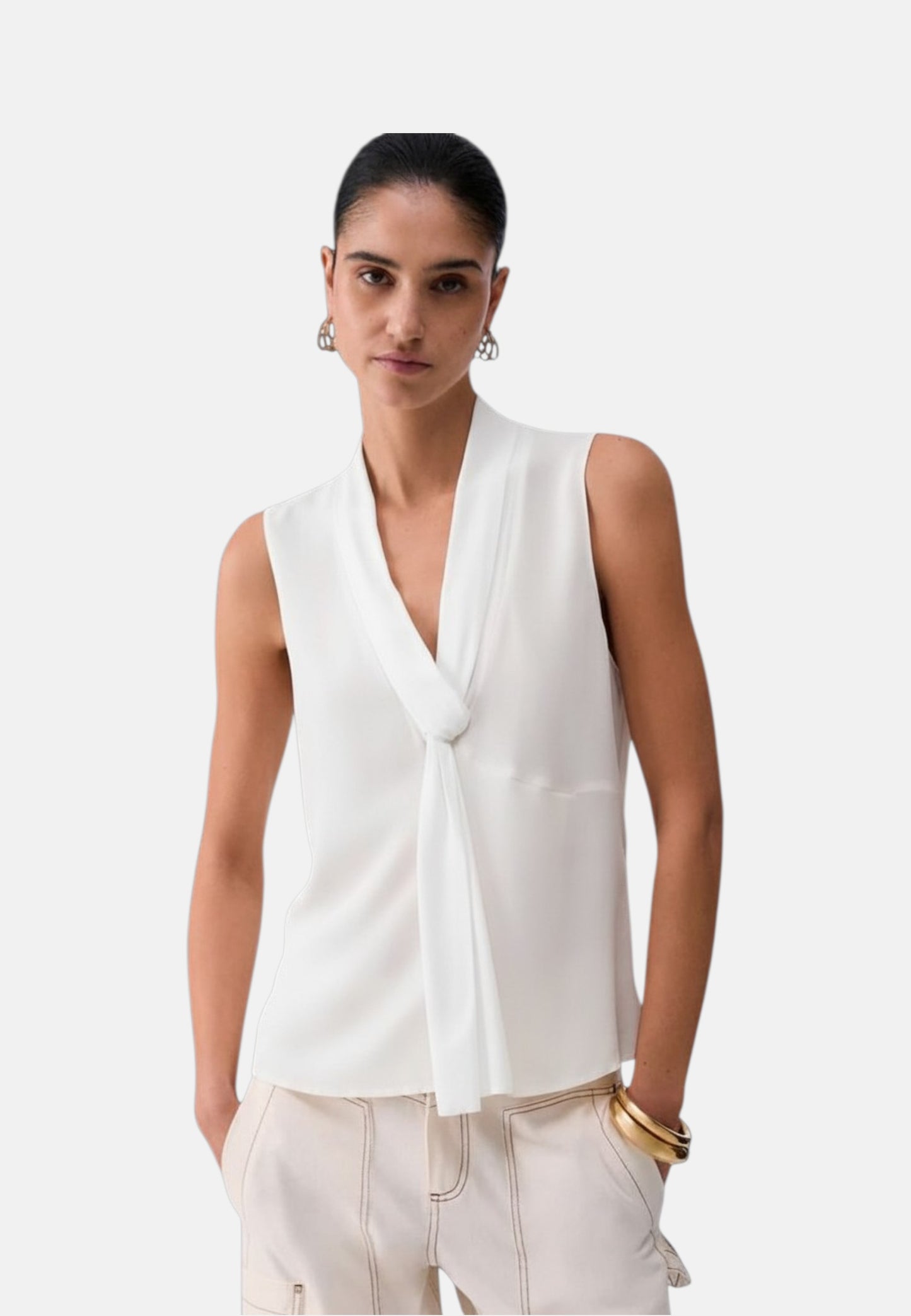 Top  Donna Liu Jo Scollo A V In Georgette  CA6284T2578