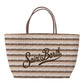 Borsa A Spalla Donna Mc2 Saint Barth Stripes Tris Crochet Tote CRO0007