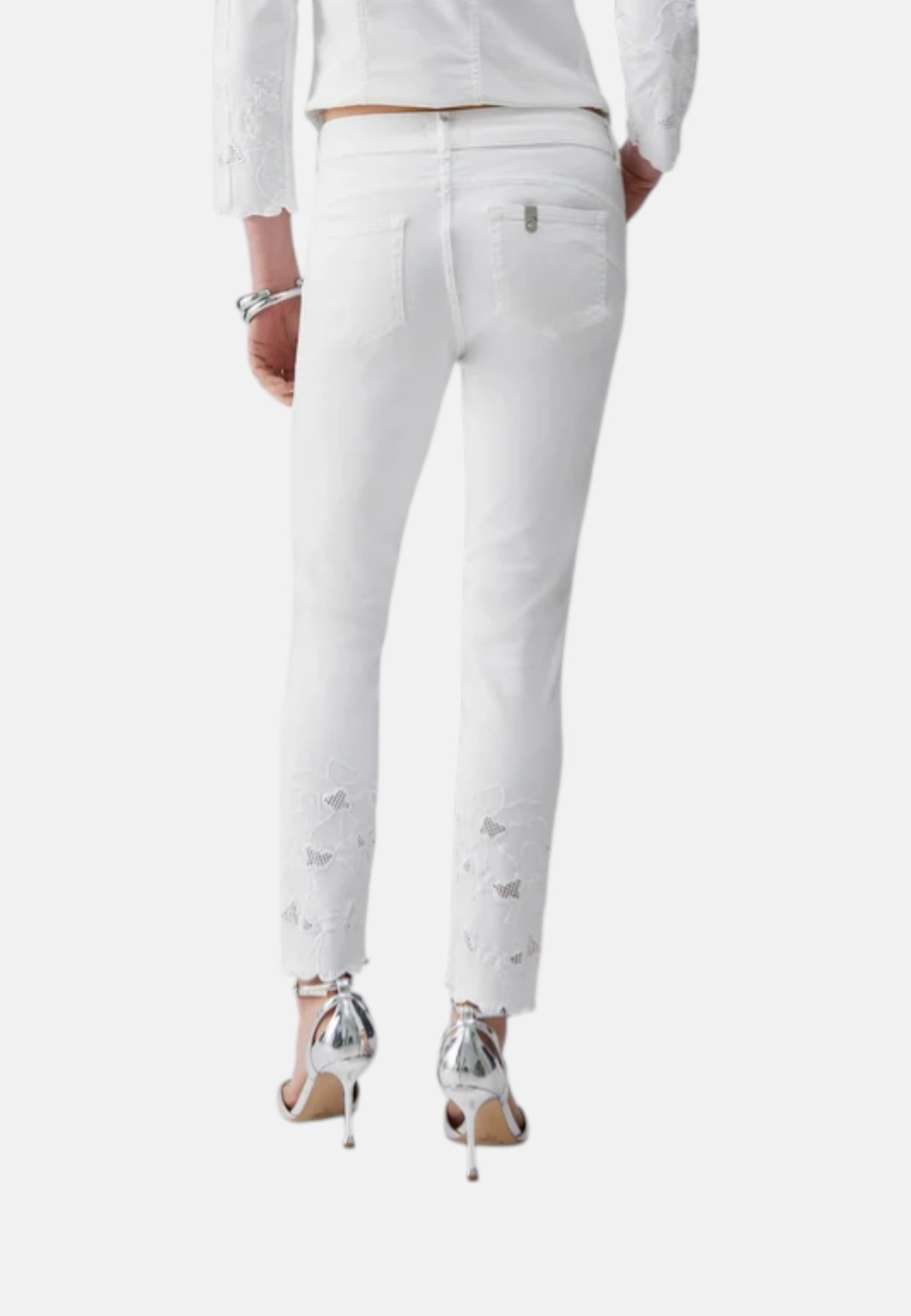 Pantaloni Skinny Fit Donna Liu Jo Con Ricamo Sangallo Vita Regolare Ideal WA6260T367A