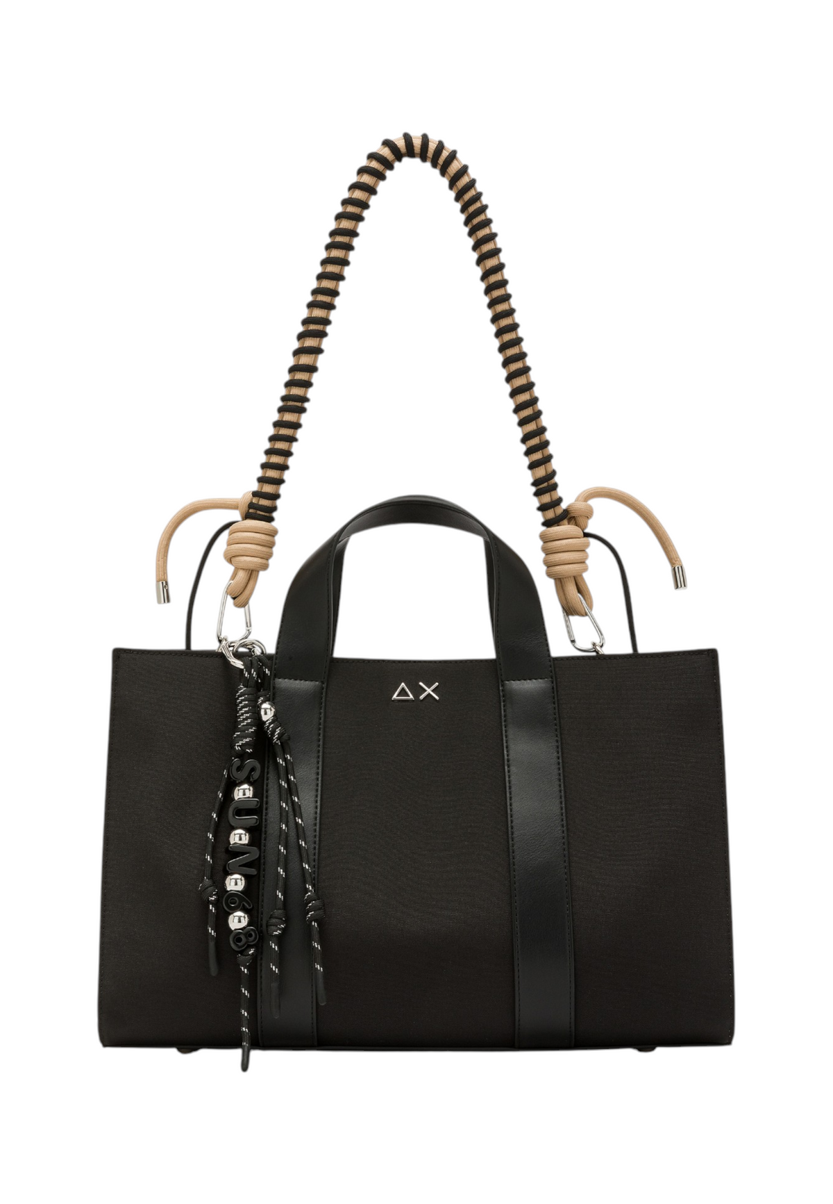 Borsa A Mano Donna Sun68 Canvas Mini Bag, Tracolla Rimovibile, Charm Logato Everyday Y46201