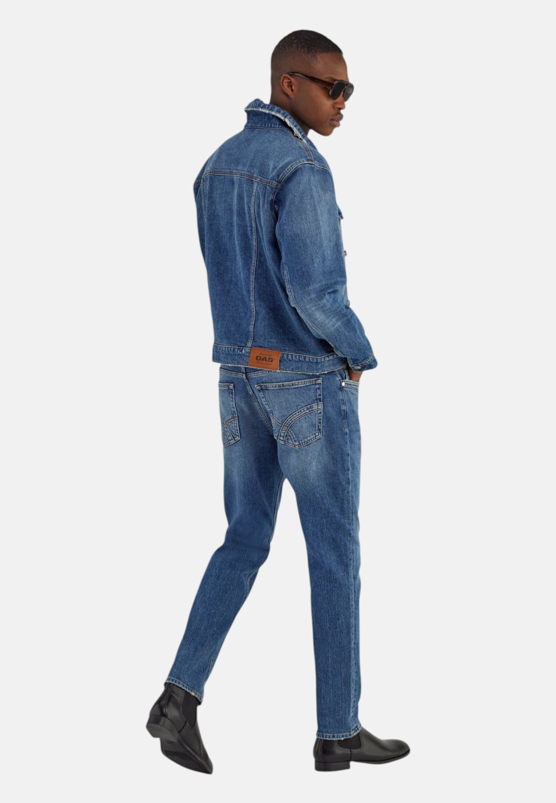 Jeans Tapered Fit Uomo Gas Basic Sw Dark Tar 351854030595