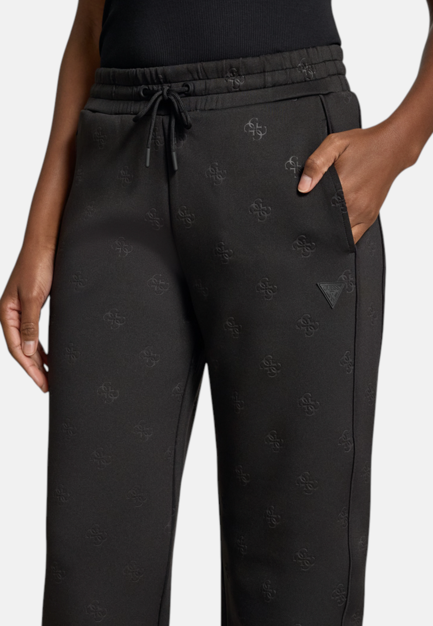 Pantaloni Wide Leg Donna Guess Logo 4G Calista 4G V6YB10K4295