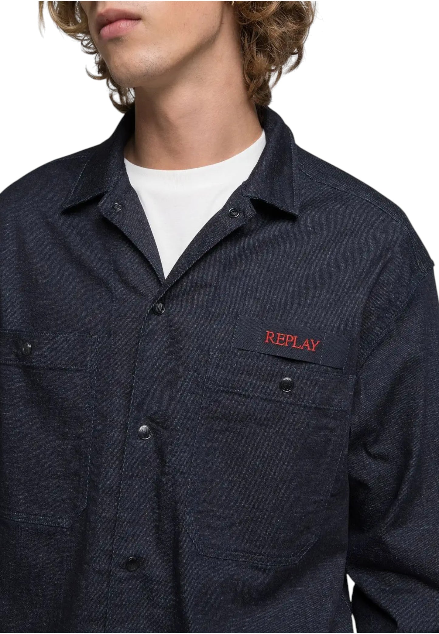 Camicia Manica lunga Uomo Replay In Jeans
