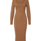Vestito Midi Donna Liu Jo In Maglia A Coste  WF6430MA54S
