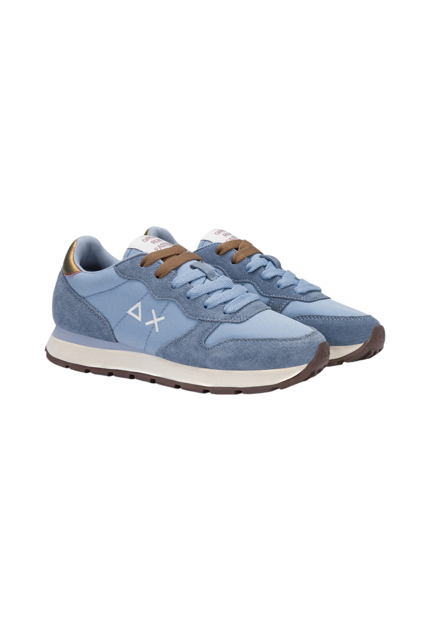Sneakers Basse Donna Sun68 Stile Running, Nylon E Suede, Logo Ricamato Ally Solid Z46201