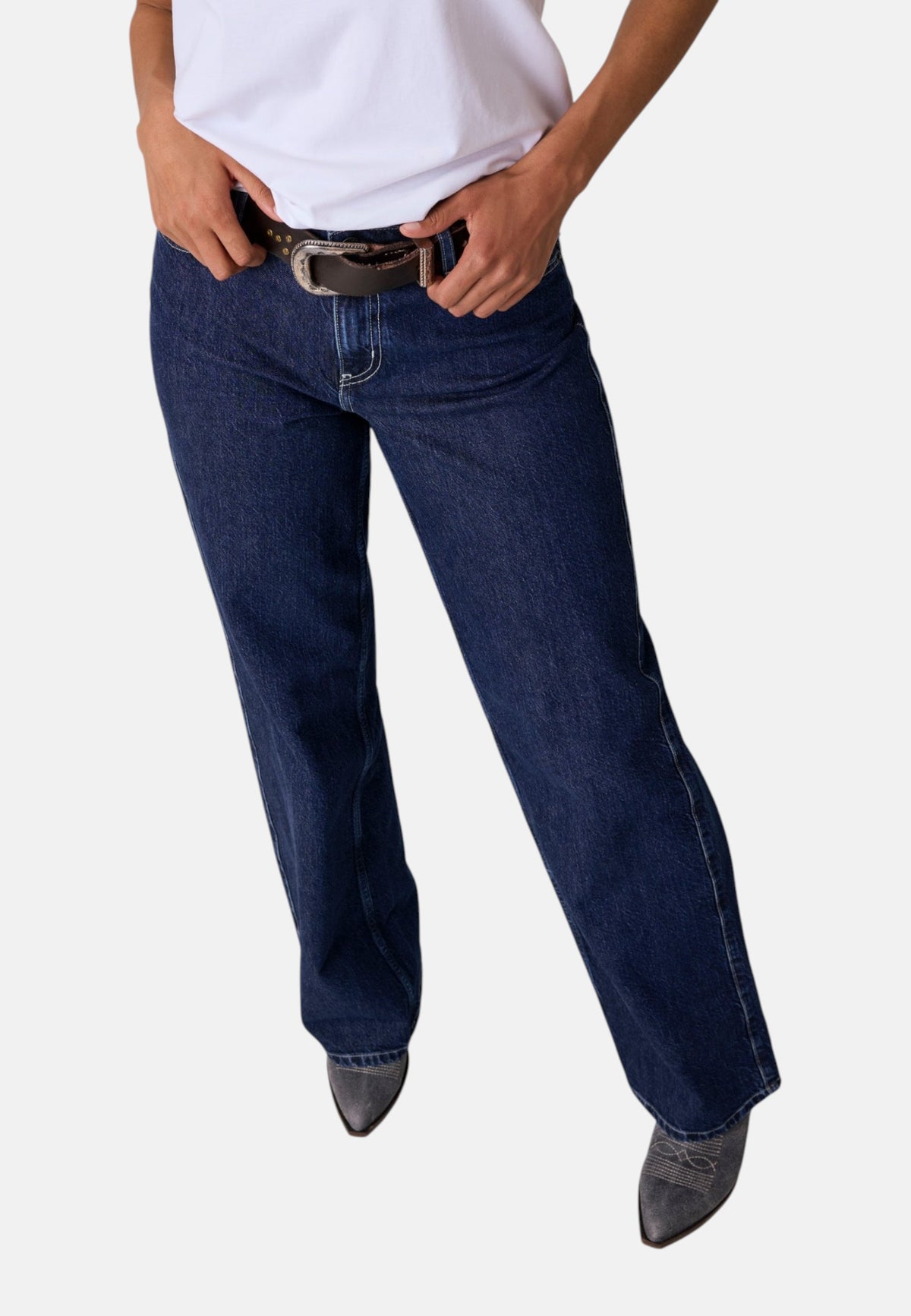 Jeans Wide Leg Donna Guess Flap Pockets Gj G11 W6YA01D1178