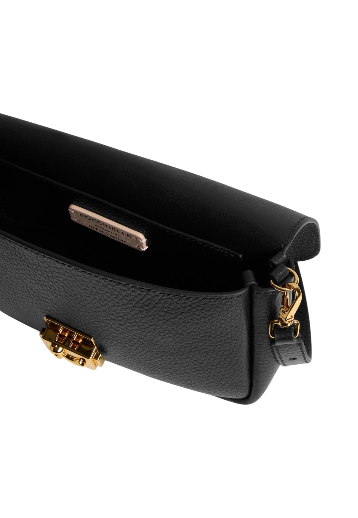 Borsa A Tracolla Donna Coccinelle Mini Bag, Pelle con grana, Chiusura con dettaglio lock C-Me Lock E5U4K520101