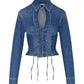 Camicia Manica lunga Donna Liu Jo In Denim Con Stringhe Liu Jo feat ELODIE UA6507D0399