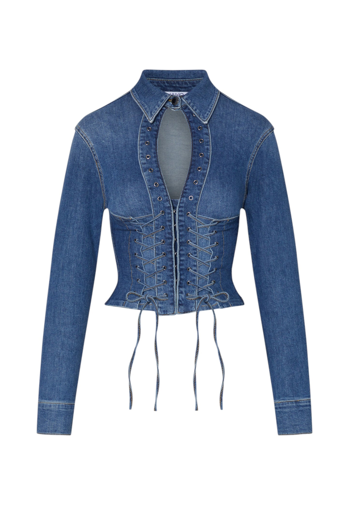 Camicia Manica lunga Donna Liu Jo In Denim Con Stringhe Liu Jo feat ELODIE UA6507D0399