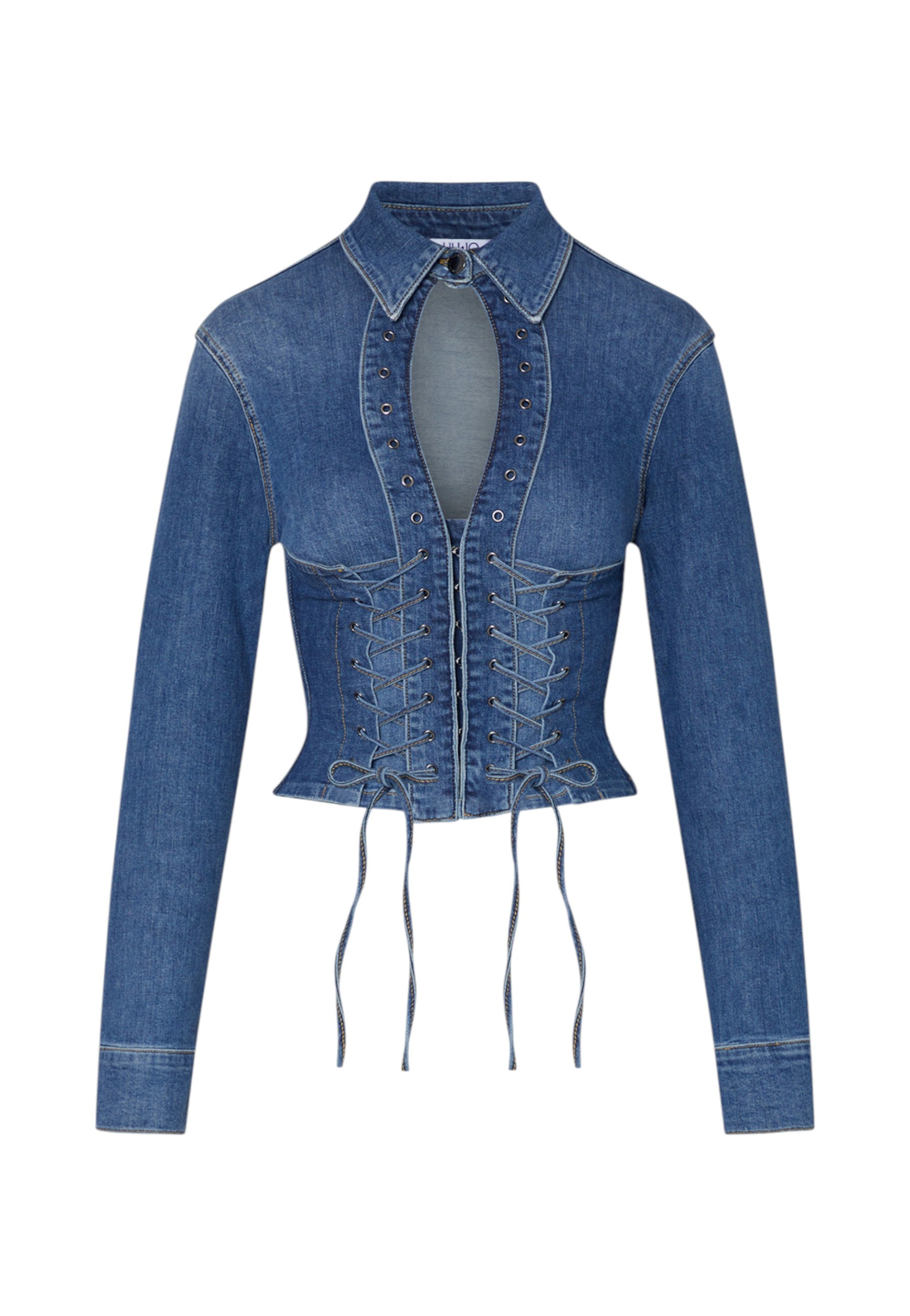 Camicia Manica lunga Donna Liu Jo In Denim Con Stringhe Liu Jo feat ELODIE UA6507D0399