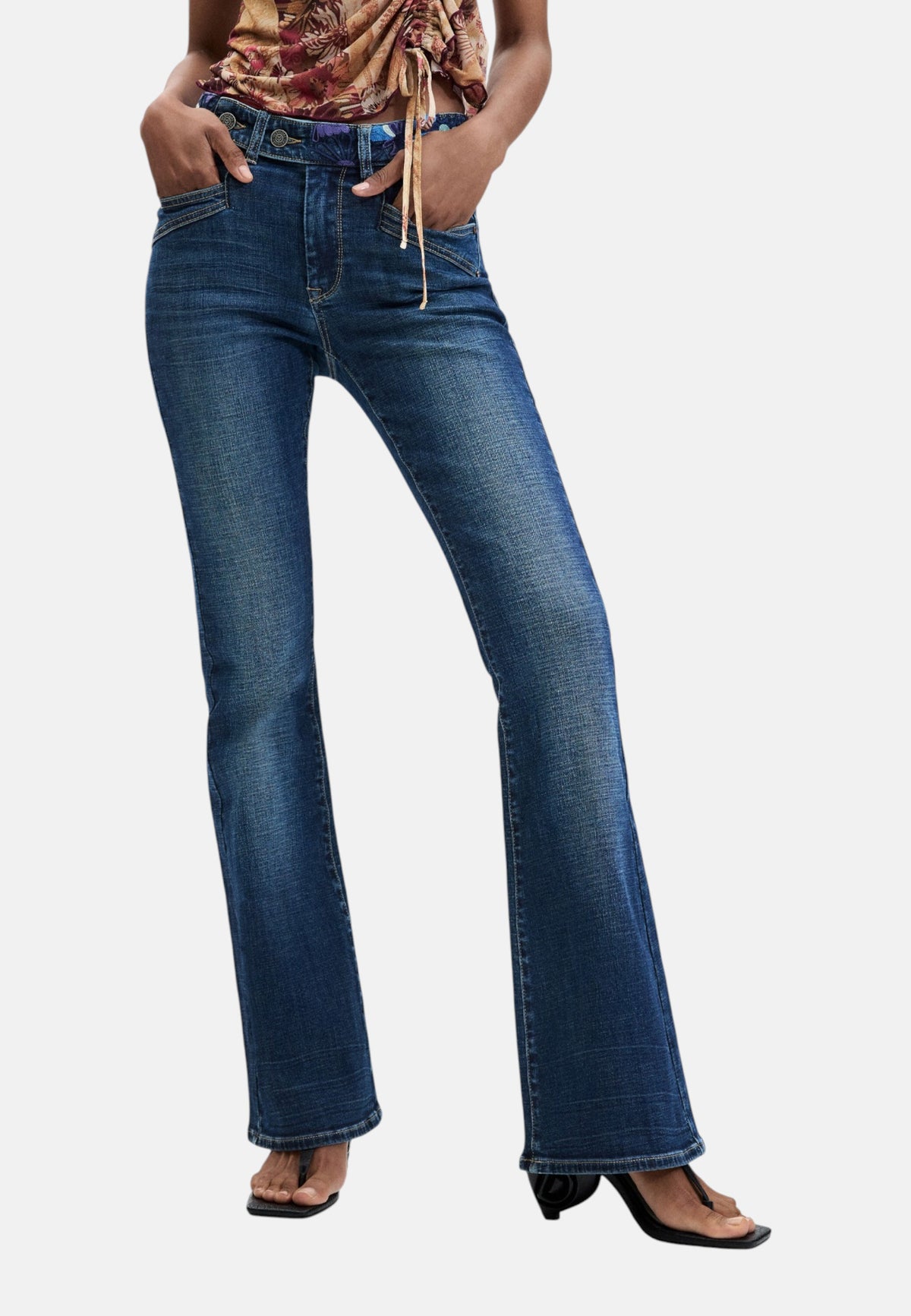 Jeans  Donna Desigual  Denim Hipbelt 26WWDD21