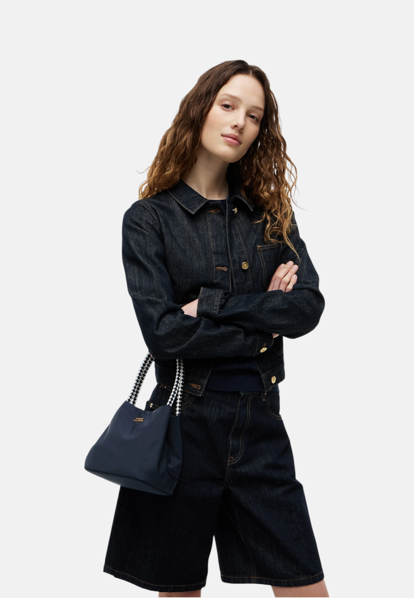 Borsa A Mano Donna Tommy Hilfiger Bucket Nylon Th Marina AW0AW18831