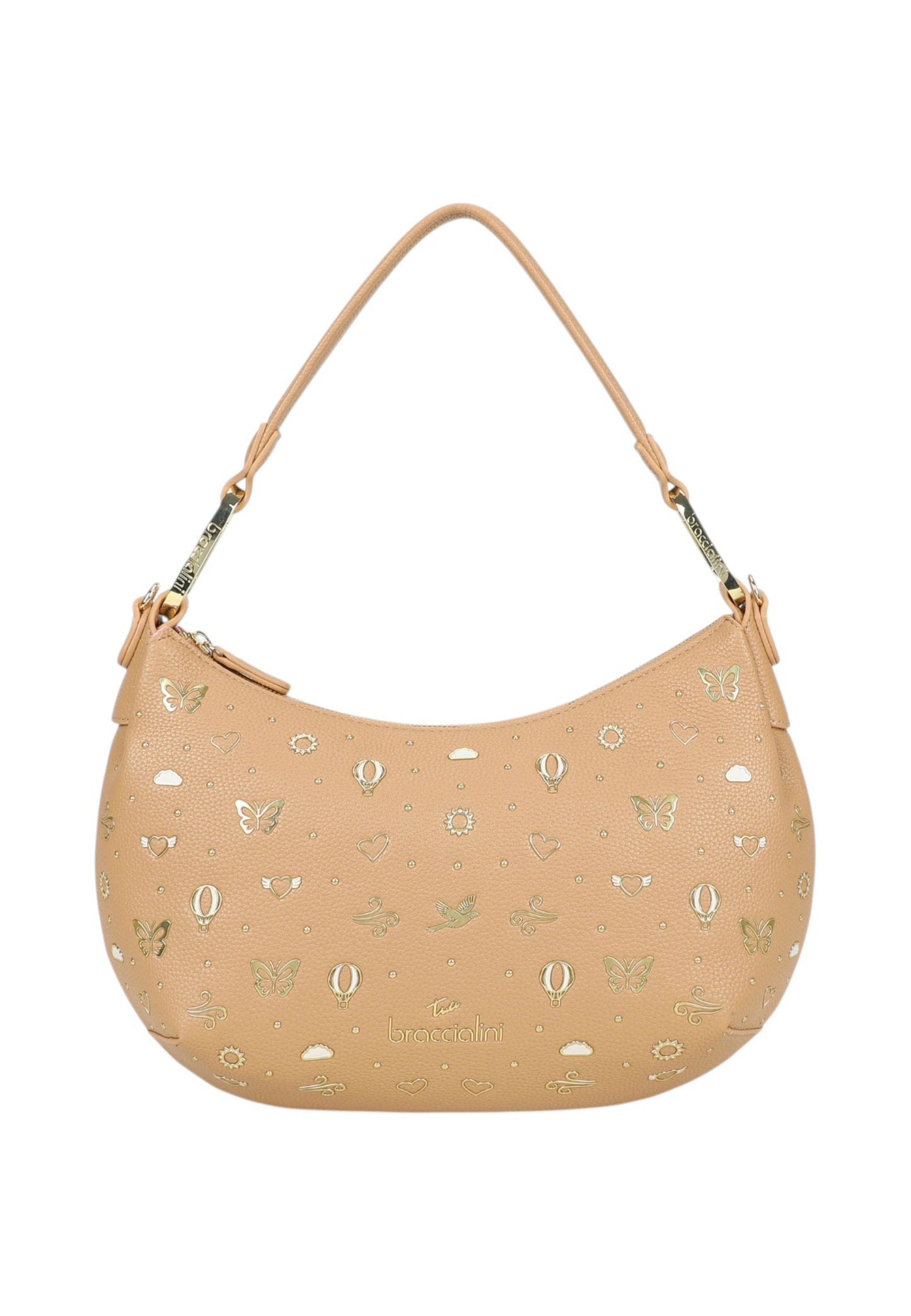 Borsa A Spalla Donna Braccialini Mezzaluna Con Tracolla Beth Strass B18882YY