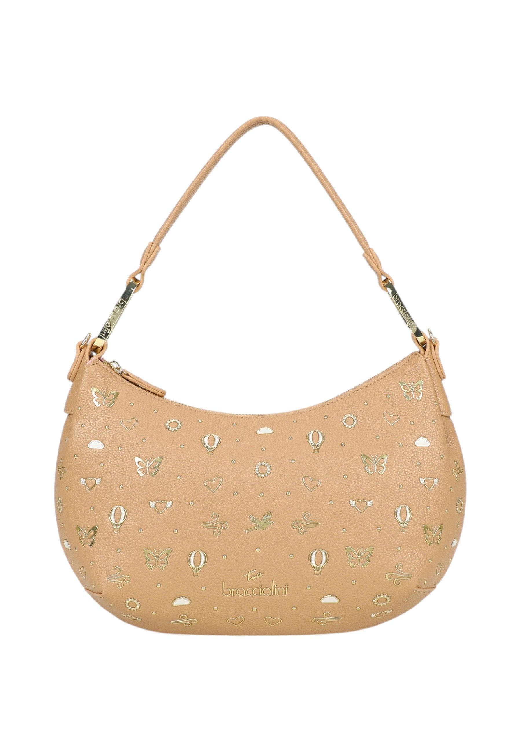 Borsa A Spalla Donna Braccialini Mezzaluna Con Tracolla Beth Strass B18882YY