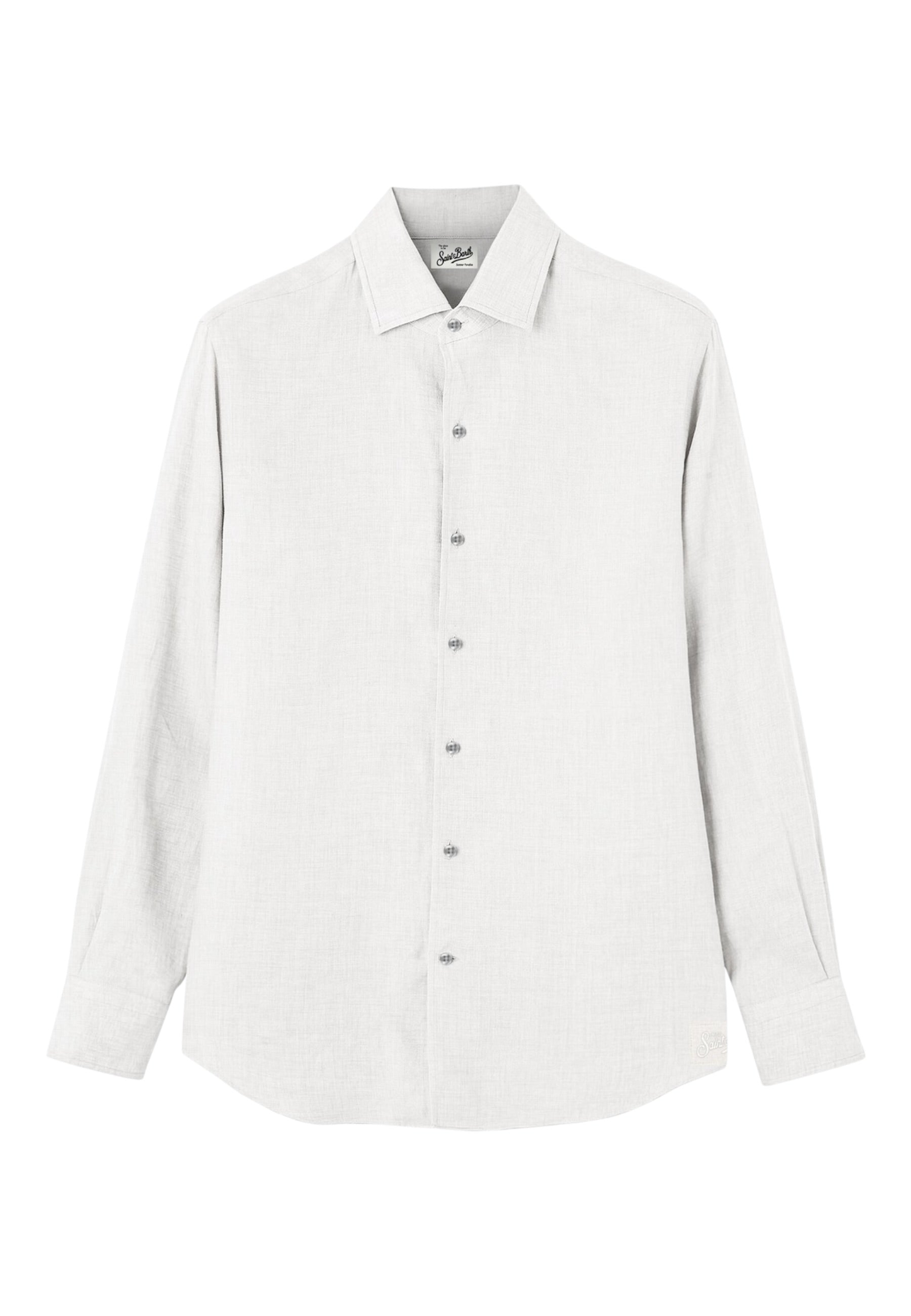 Camicia Manica lunga Uomo Mc2 Saint Barth In Lino Con Paramonture Interne Raphael RPH0001