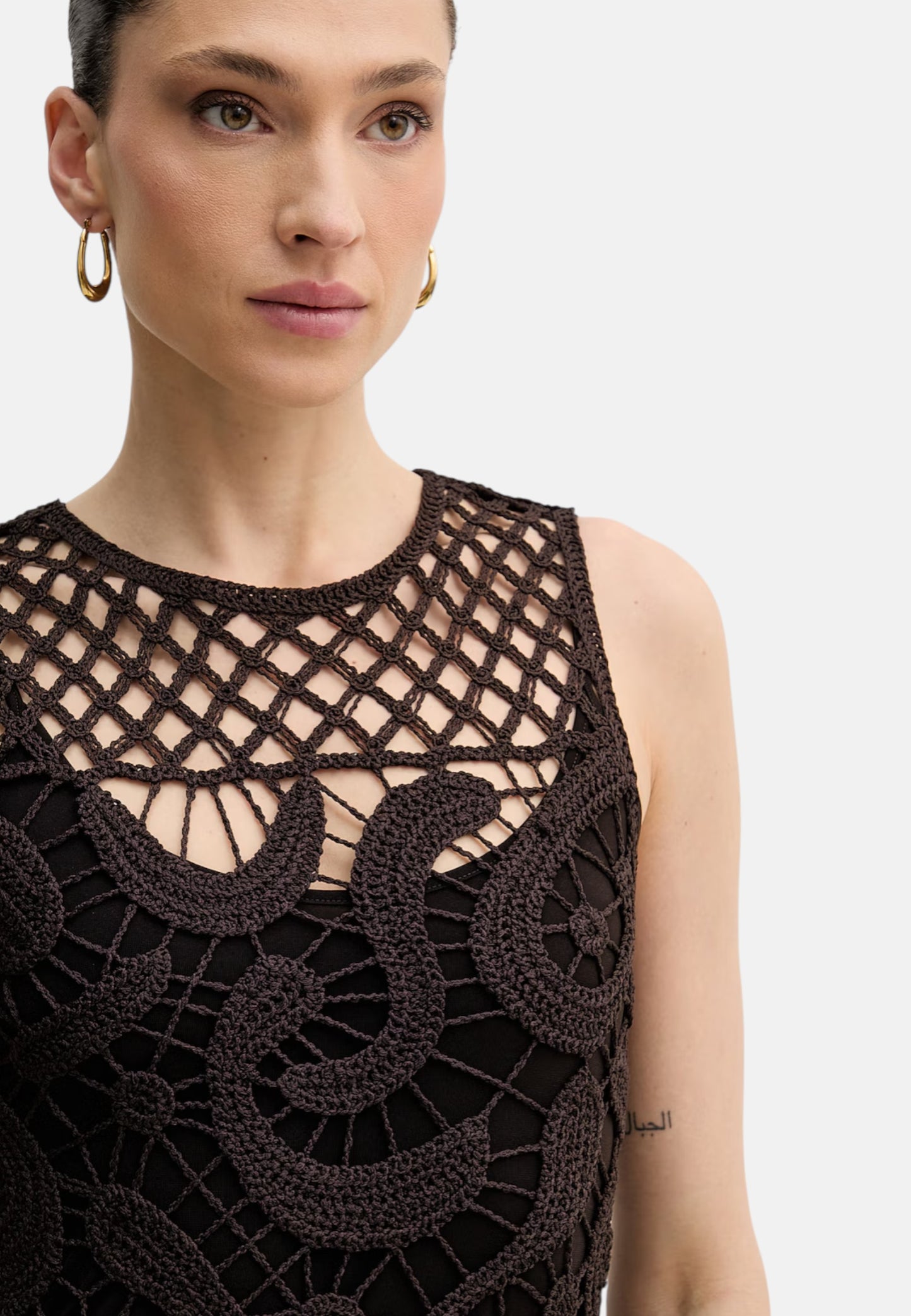Vestito Lungo Donna Pinko Crochet Geometric Bufera 106361A354
