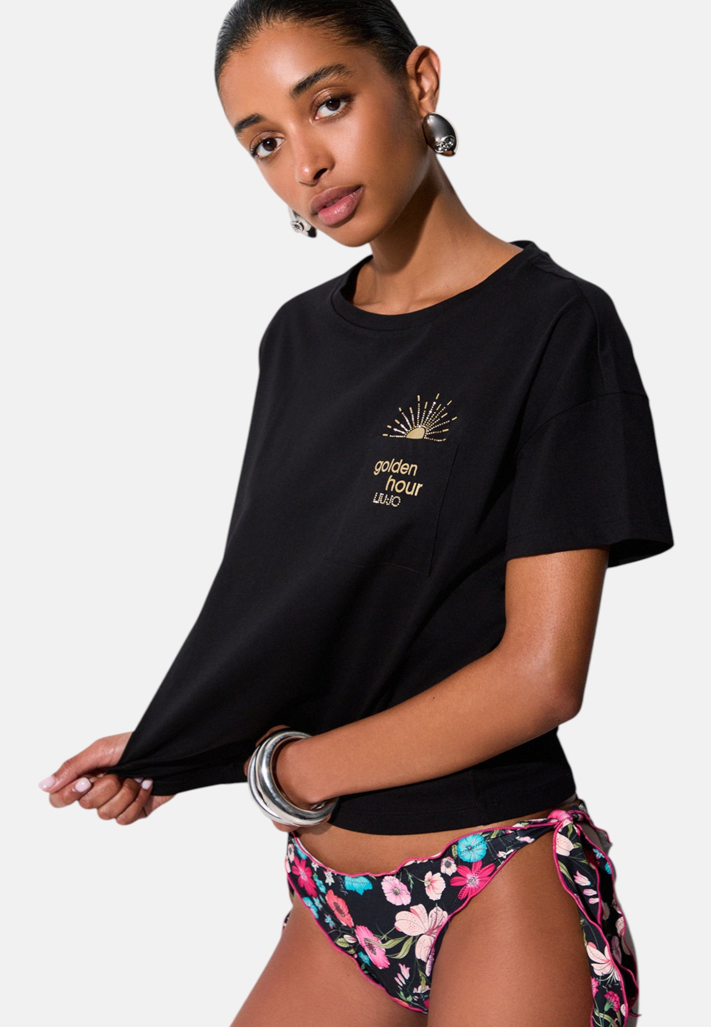 T-Shirt Manica Corta Donna Liu Jo Golden Hour Eco Line VA6161JS923