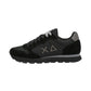 Sneakers Basse Uomo Sun68 Stile Running, Logo Ricamato, Nylon E Suede Tom Solid Z46101