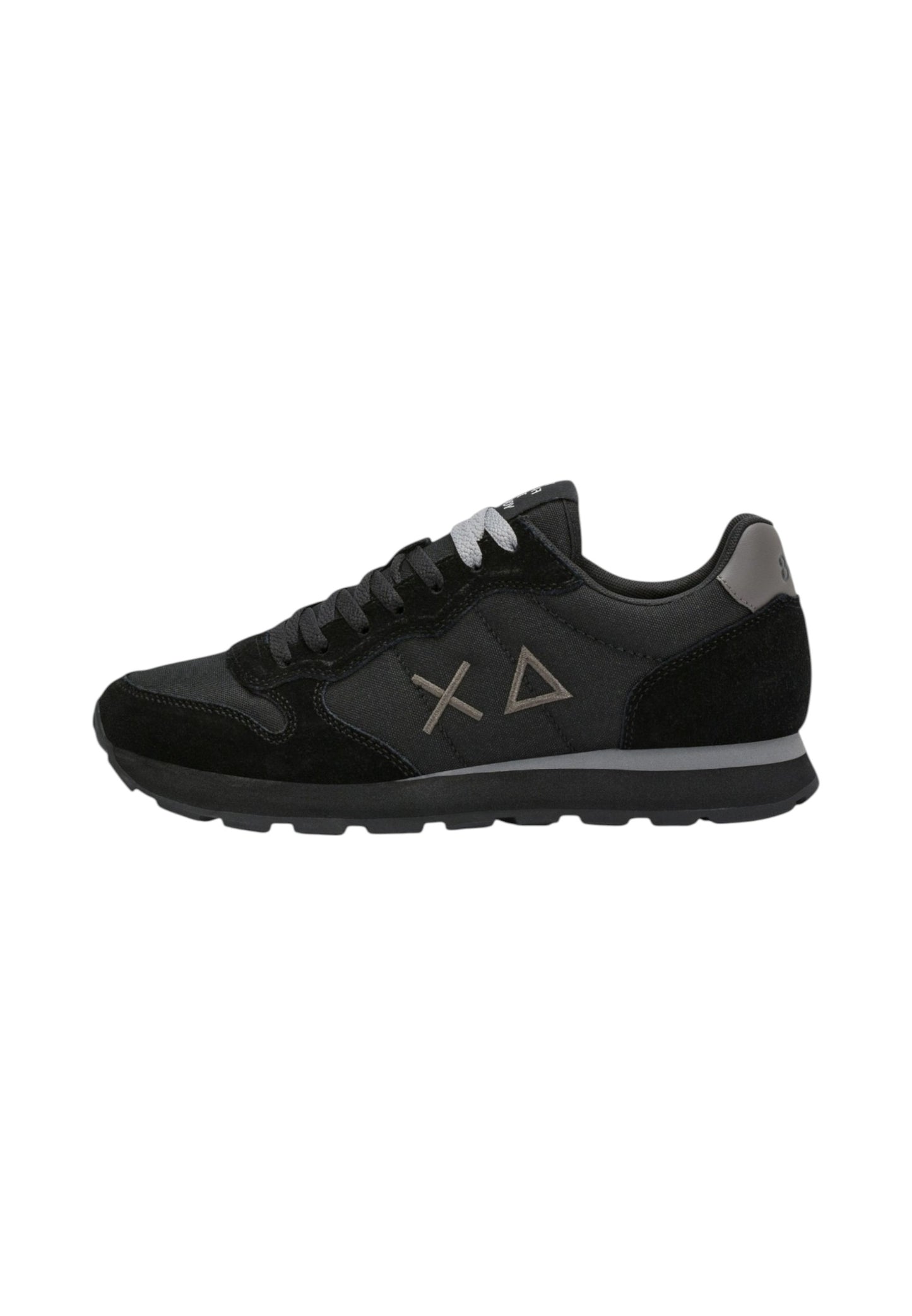 Sneakers Basse Uomo Sun68 Stile Running, Logo Ricamato, Nylon E Suede Tom Solid Z46101