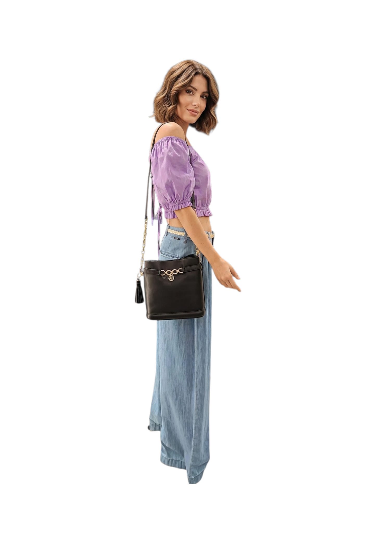 Borsa A Spalla Donna L'Atelier du Sac Bucket Bag Charmant Clarence