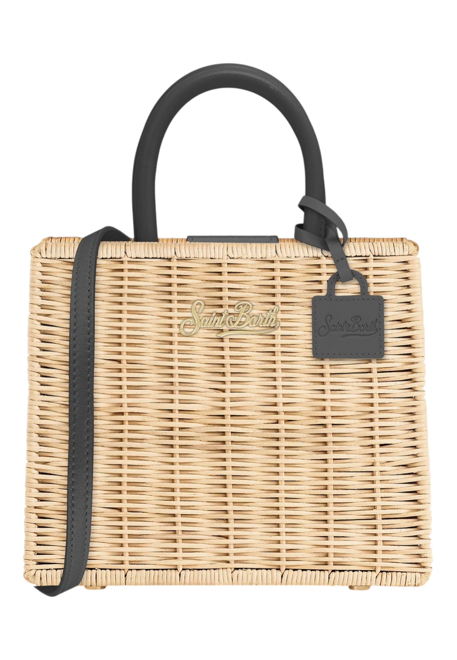 Borsa A Mano Donna Mc2 Saint Barth Straw Leather Shop Bag Mini SHBM0002