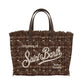 Borsa A Spalla Donna Mc2 Saint Barth Logo Sul Davanti, Doppi Manici, Bordo Sfrangiato, Il Logo Saint Barth Sul Davanti Vanity Tweed N VANI052