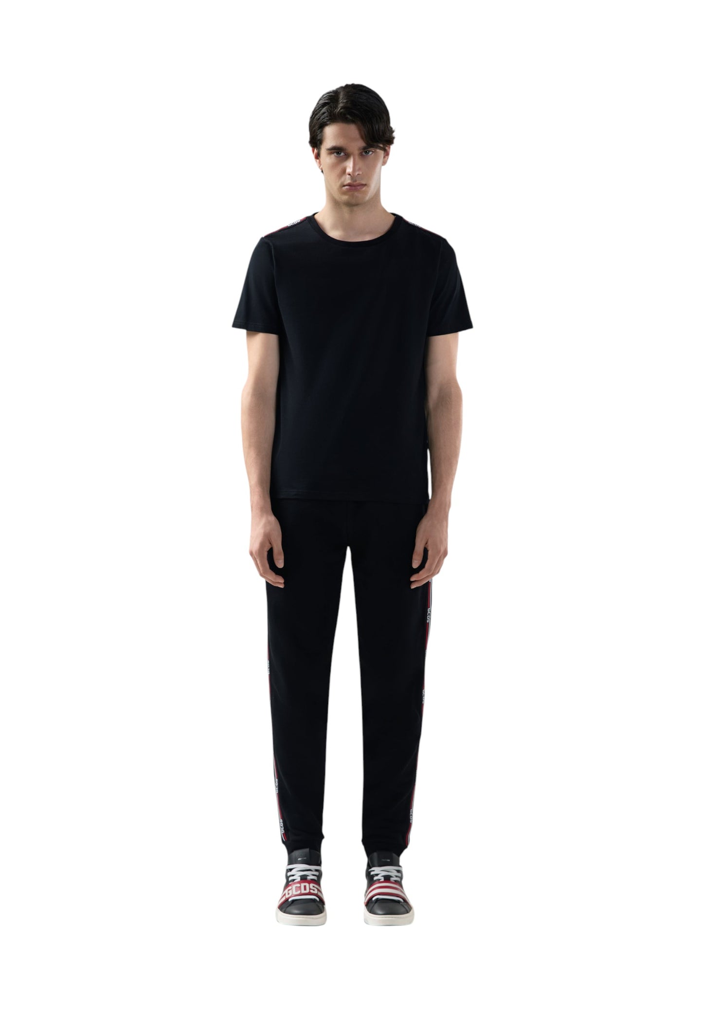 T-Shirt Manica Corta Uomo Gcds Logo Tape Stretch  B2EM2303JJ7