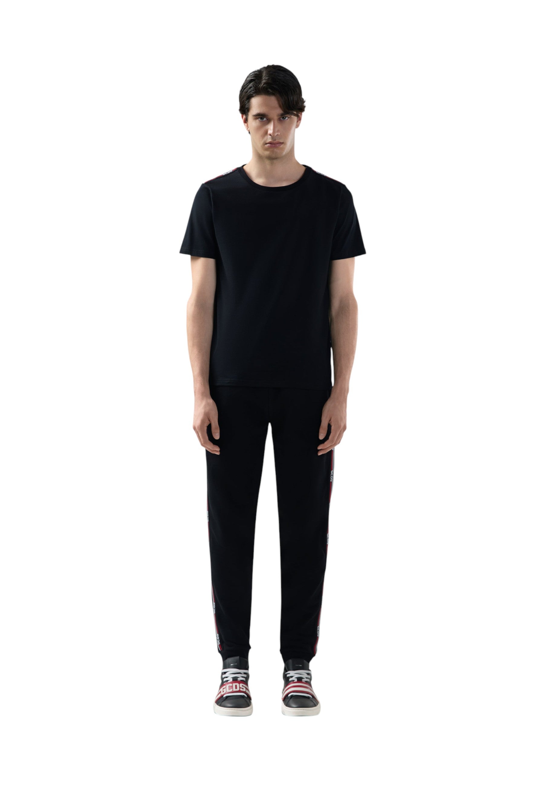 T-Shirt Manica Corta Uomo Gcds Logo Tape Stretch  B2EM2303JJ7