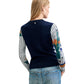 Maglione A Girocollo Donna Desigual Motivo floreale, Fit regular, Maglia fine, Poliestere riciclato Marino 26WWJF28