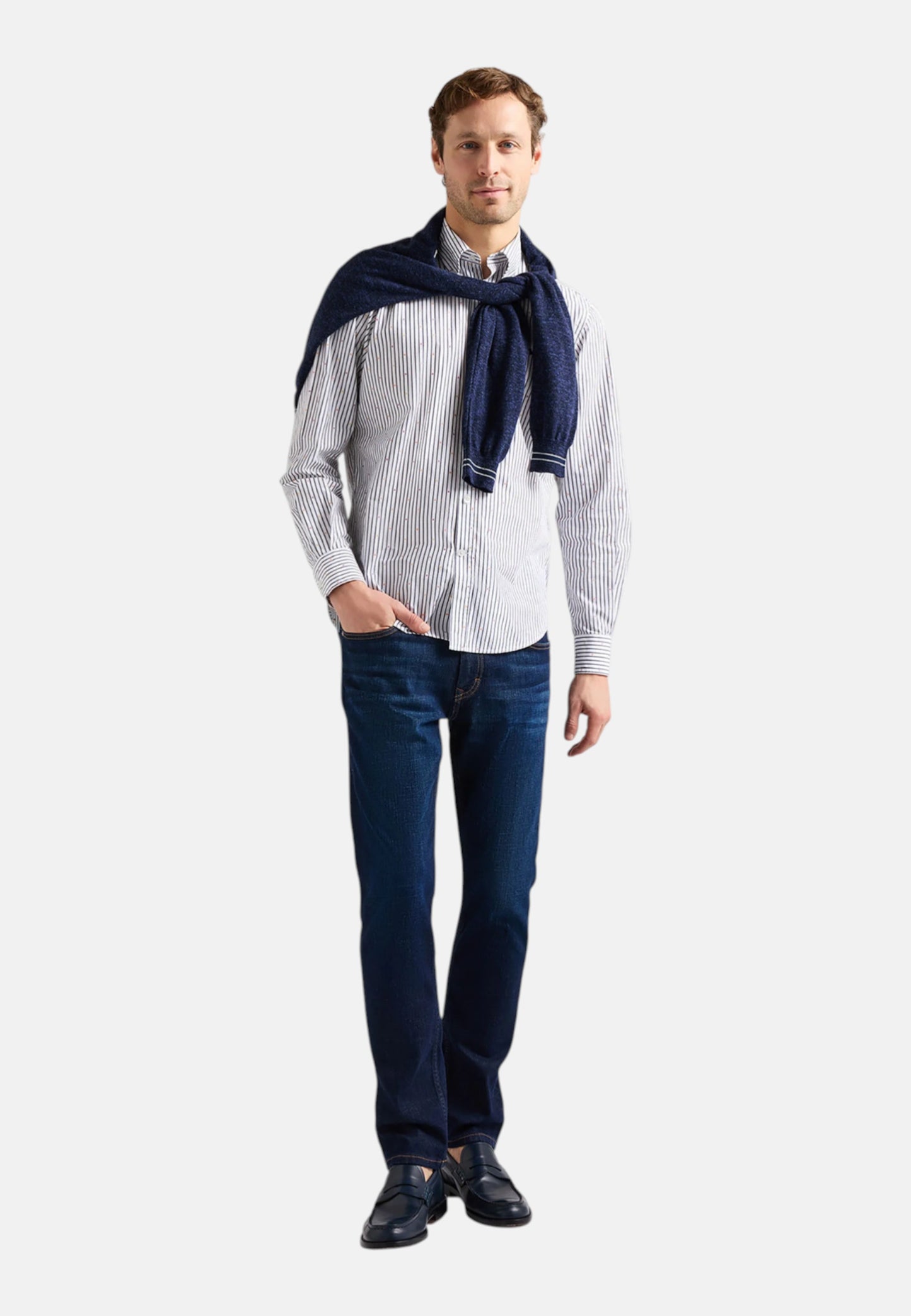 Camicia Manica lunga Uomo Harmont & Blaine A Righe E Micro Fantasia  CRQ001013696B