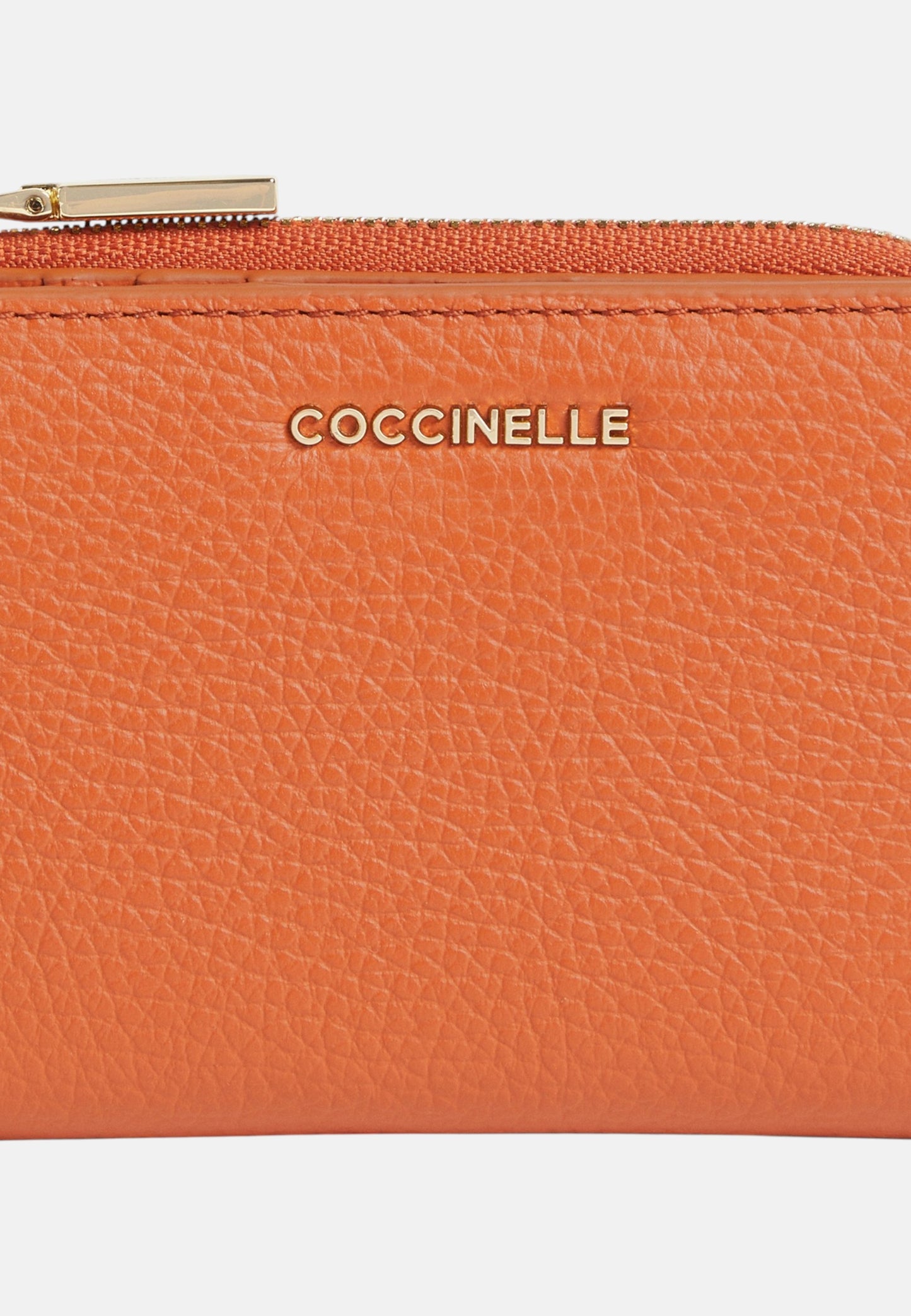 Portafoglio Con Zip Donna Coccinelle In Pelle Martellata Metallic Soft Small E2MW511D101