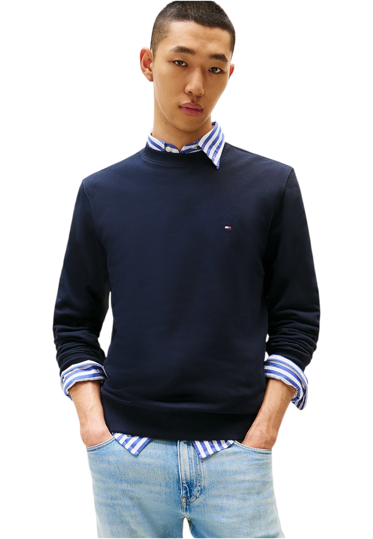 Felpa A Girocollo Uomo Tommy Hilfiger  Essential Terry MW0MW37237
