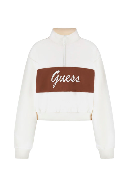 Felpa Collo Alto Donna Guess Mezza zip Fabia V5BQ00KCX22