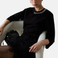 T-Shirt Manica lunga Donna Liu Jo Con Pizzo E Strass  CF6238JS088