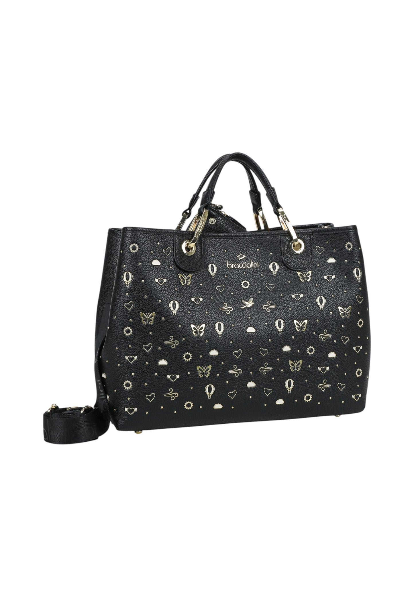 Borsa A Mano Donna Braccialini Large Con Doppio Manico Con Tracolla Beth Strass B18880YY