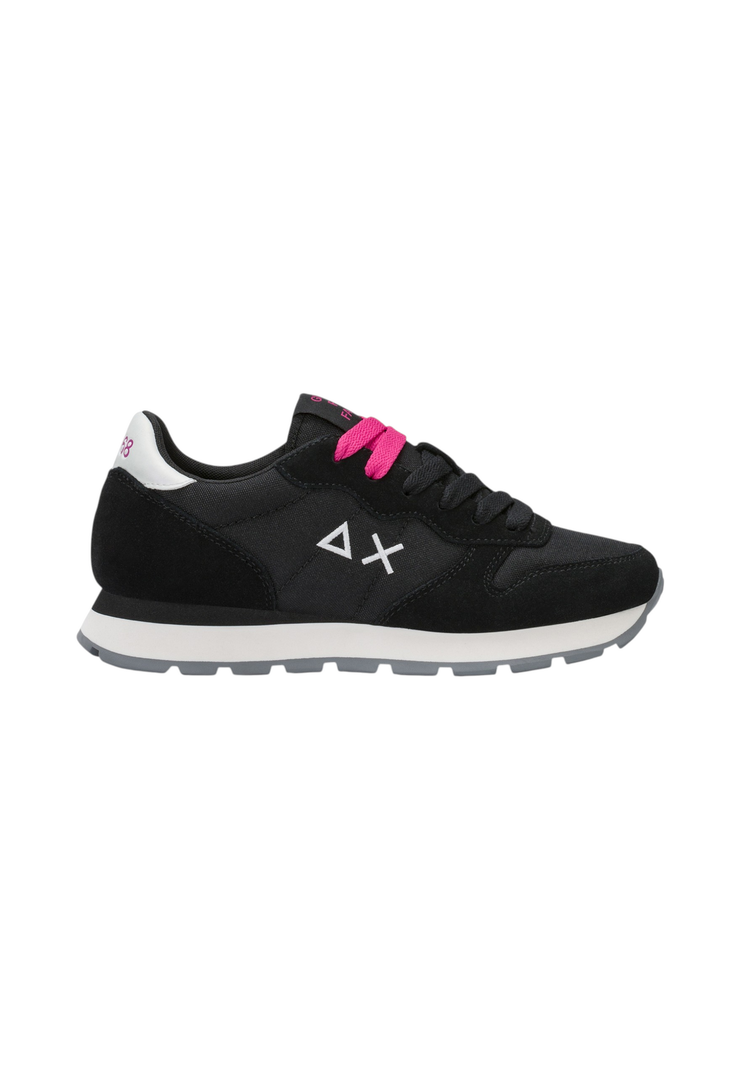 Sneakers Basse Donna Sun68 Stile Running, Nylon E Suede, Logo Ricamato Ally Solid Z46201