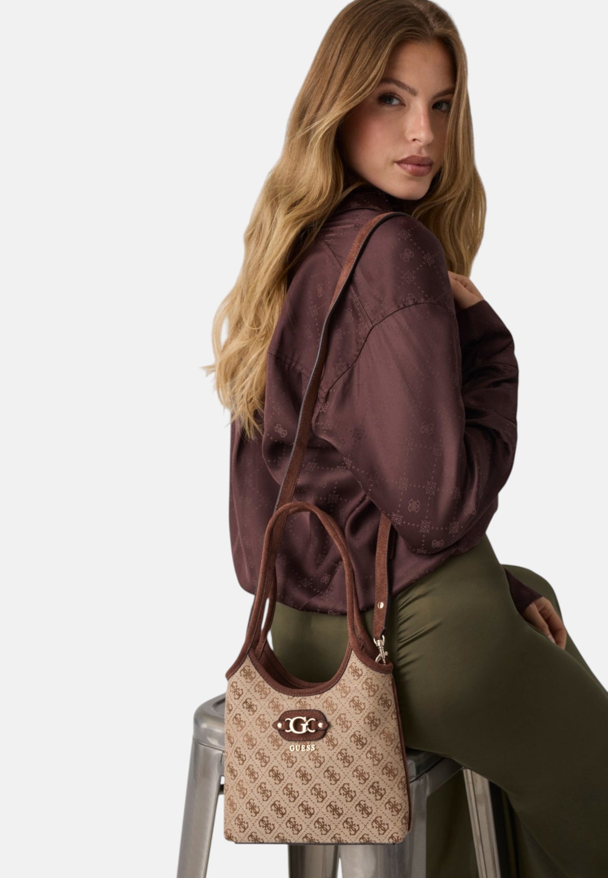 Borsa A Spalla Donna Guess Mini Tote Samantha HWJG2313750