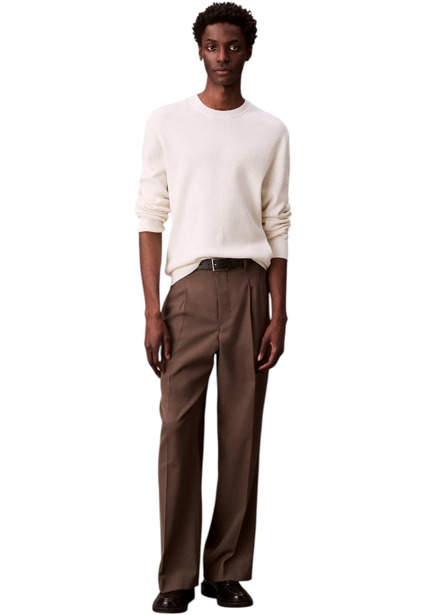 Maglione A Girocollo Uomo Calvin klein  Texture Cotton LV04LB327G
