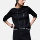 Maglia Scollo A Barca Donna Liu Jo Con Trecce E Strass  TF6189MS63L