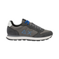 Sneakers Basse Uomo Sun68 Stile Running, Logo Ricamato, Nylon E Suede Tom Solid Z46101