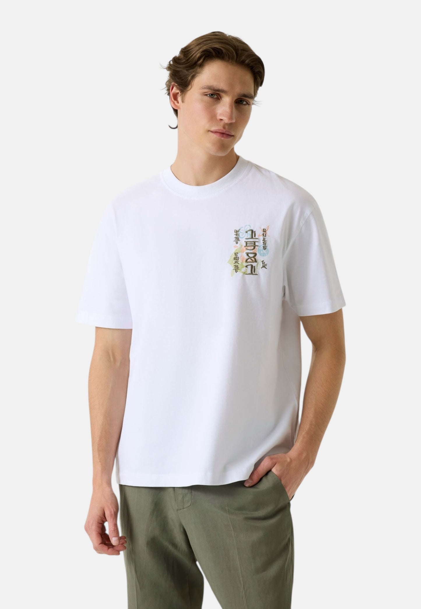 T-Shirt Manica Corta Uomo Guess  Japan Signs Oversize M6GI13K2995
